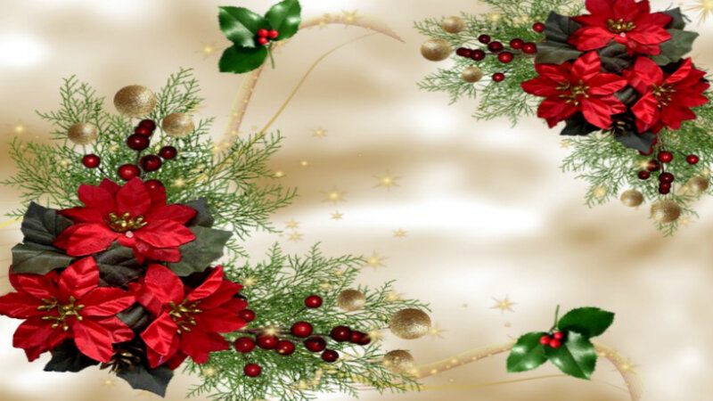 Poinsettia Wreath Decoration