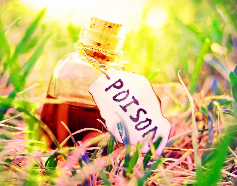 Poison Bottle in Grass