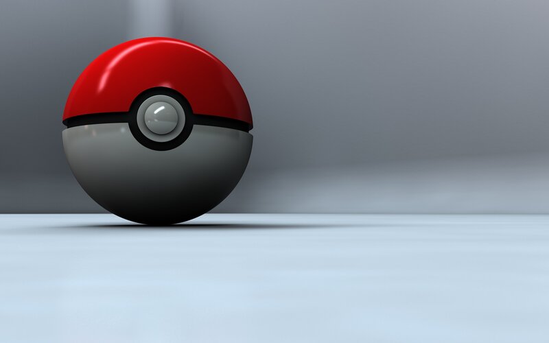Poké Ball on a plain surface