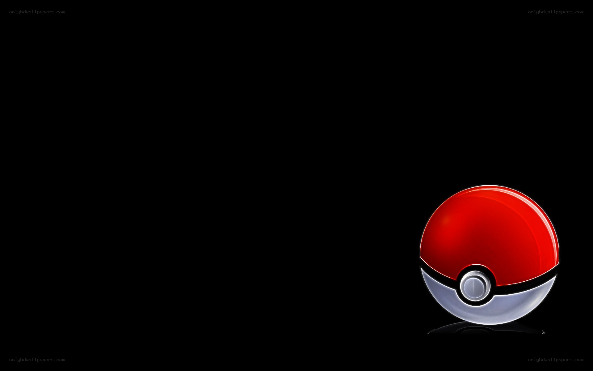 Poké Ball on black background