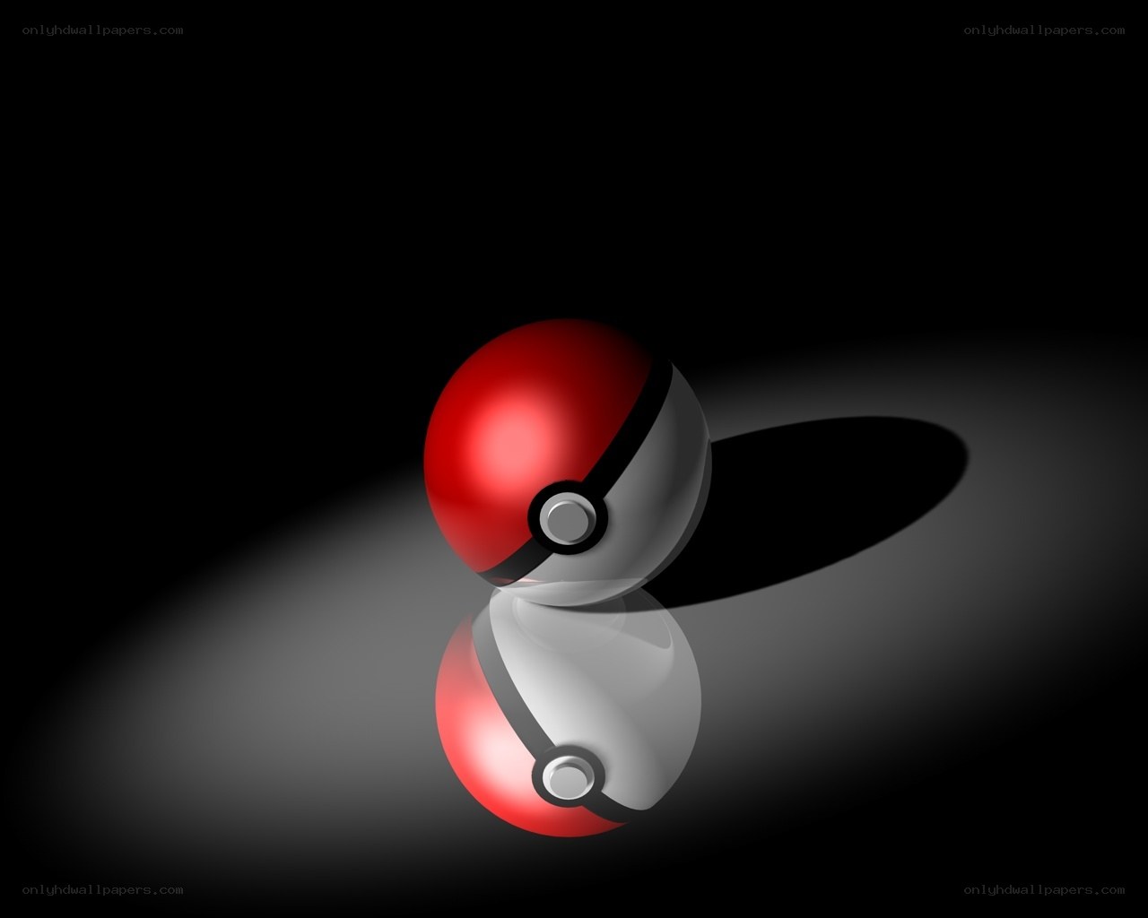 Poké Ball on reflective surface