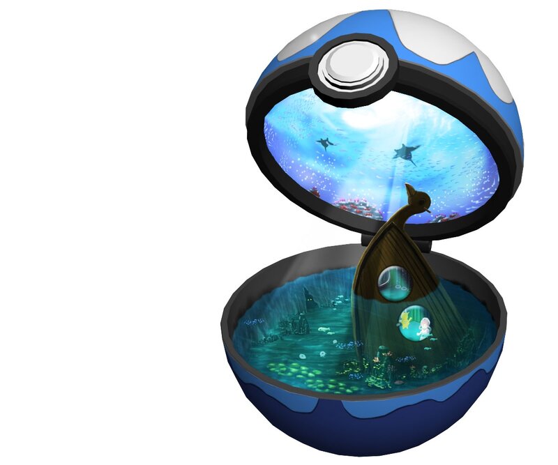 Poké Ball with Underwater Scene