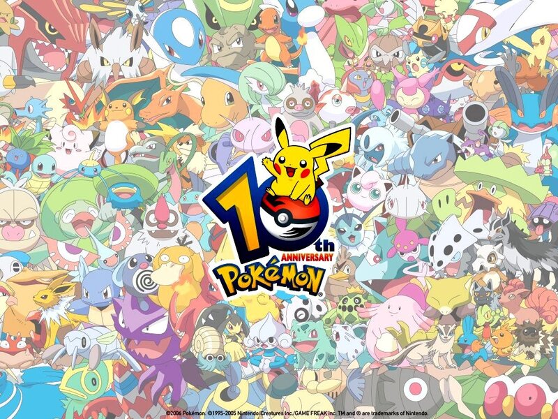Pokémon 10th Anniversary collage