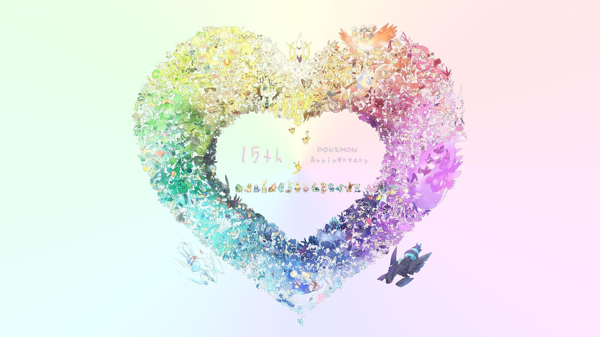 Pokémon 15th Anniversary heart