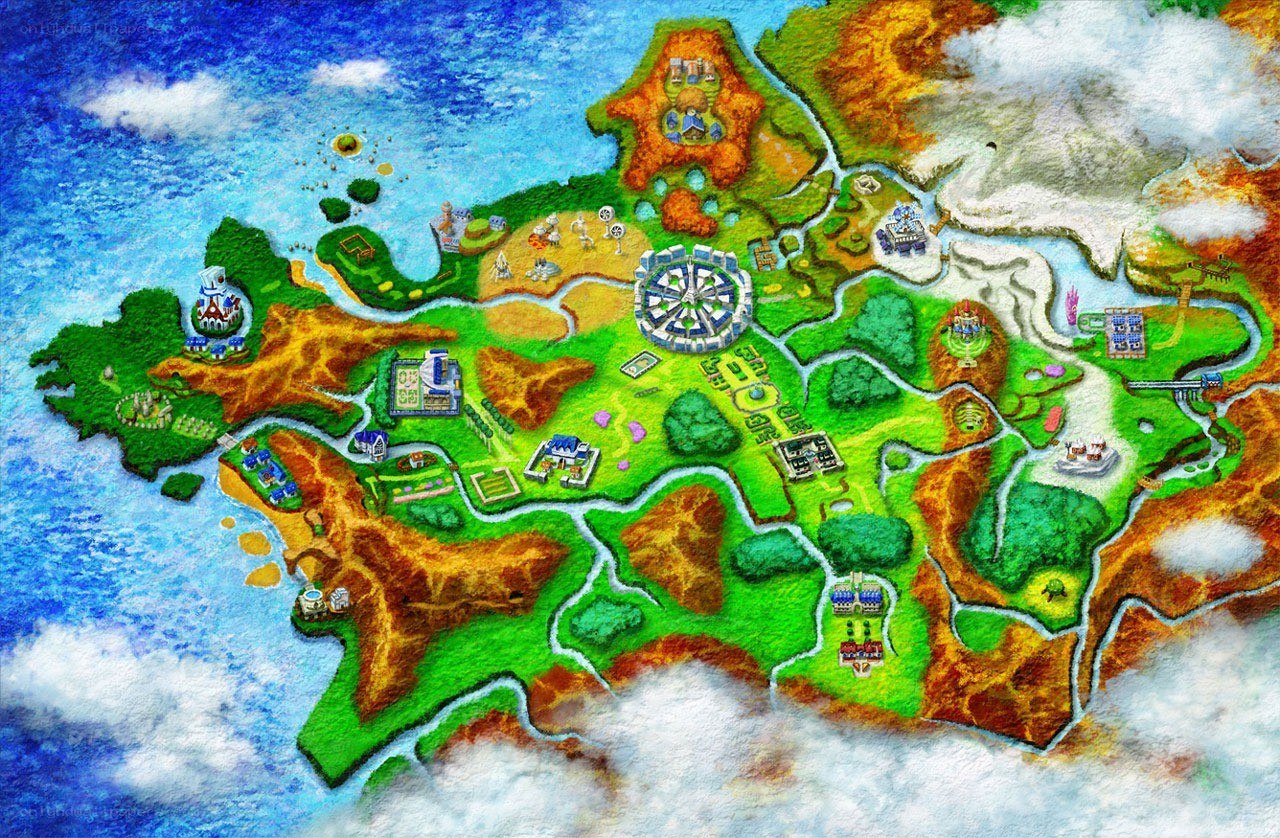 Pokémon Alola region map