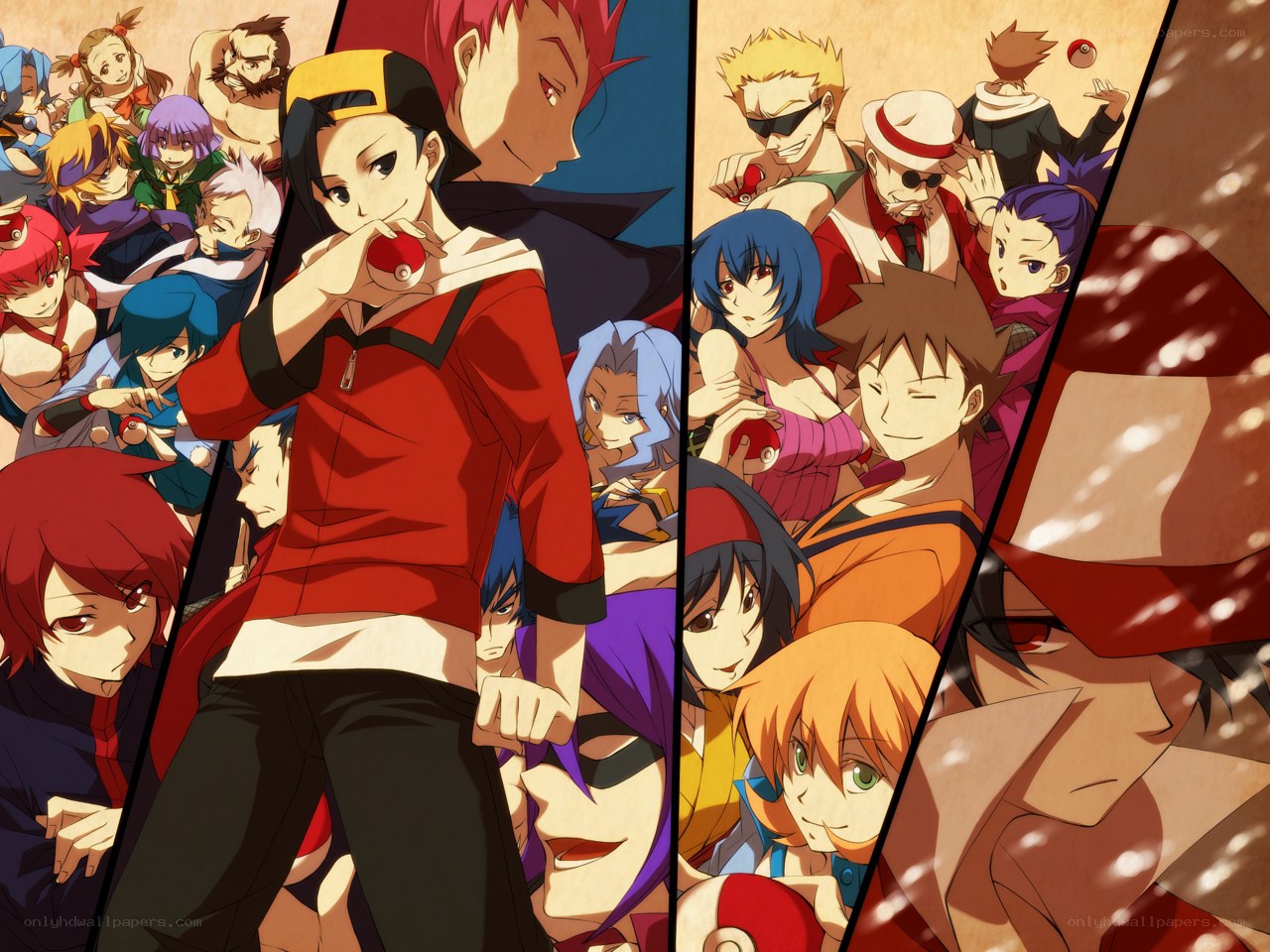 Pokémon anime character collage