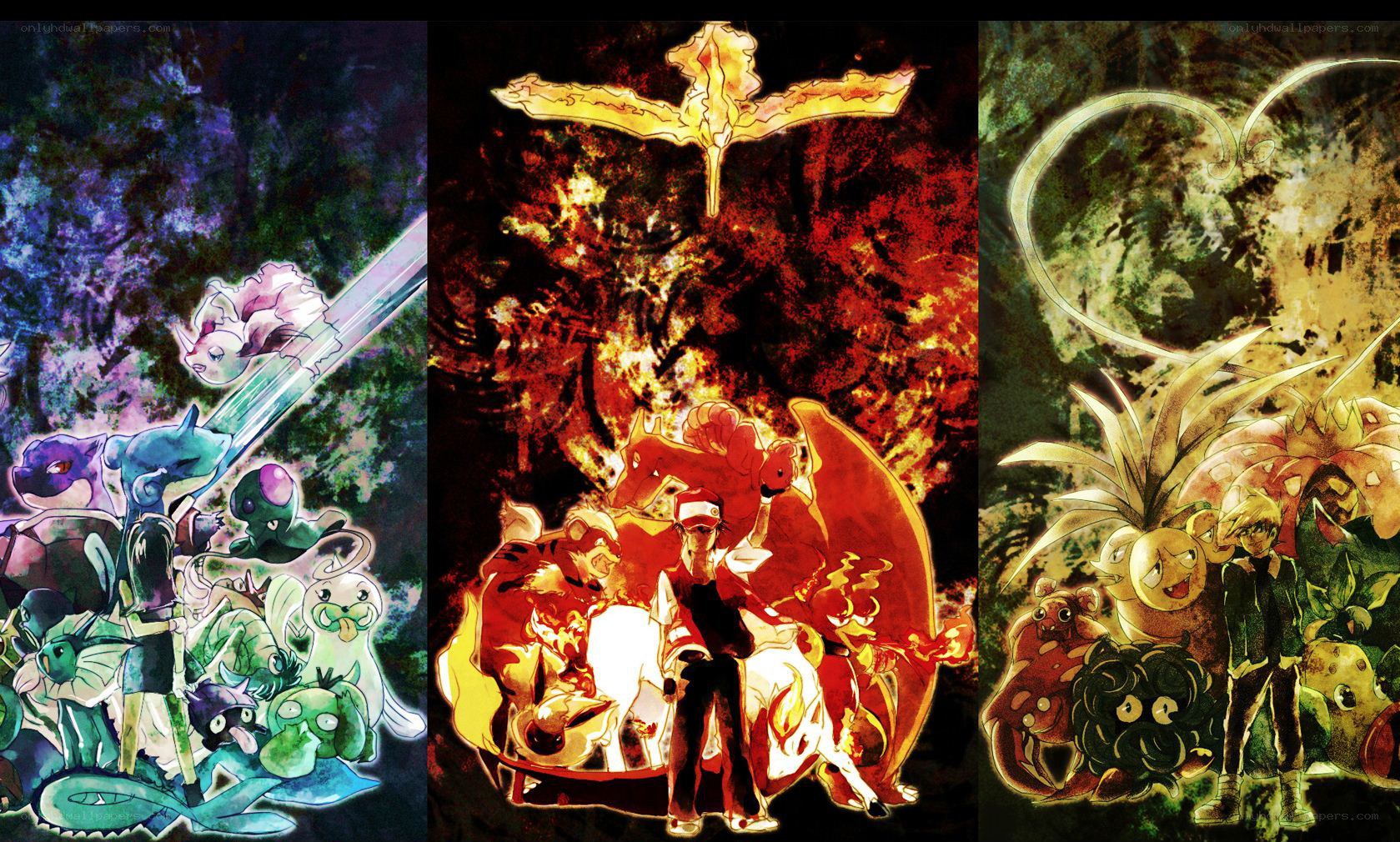 Pokémon art triptych