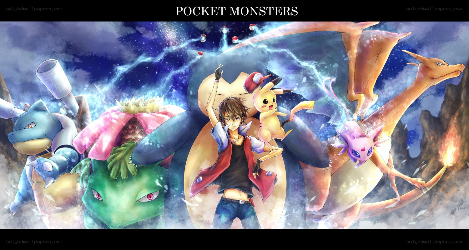 Pokémon art with trainer