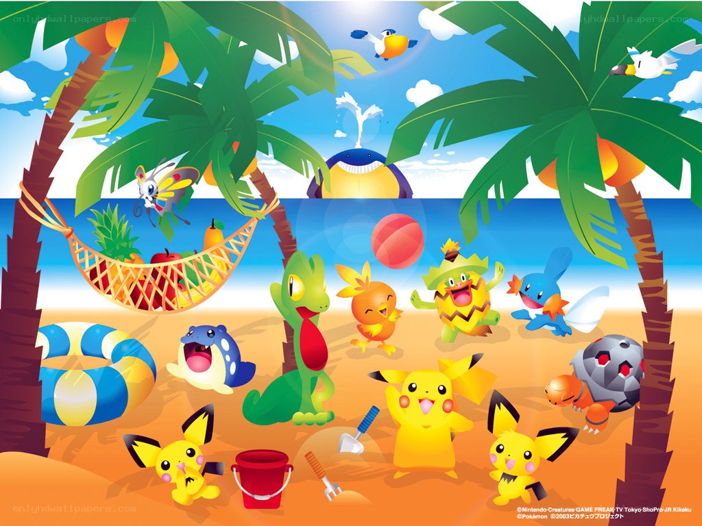 Pokémon at the beach
