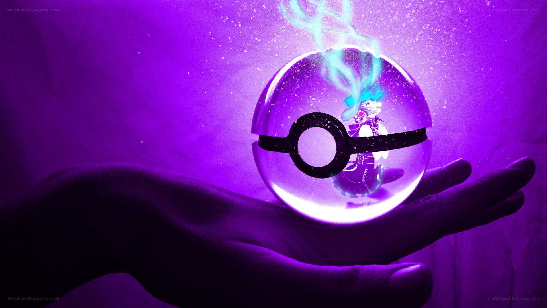 Pokémon ball with character