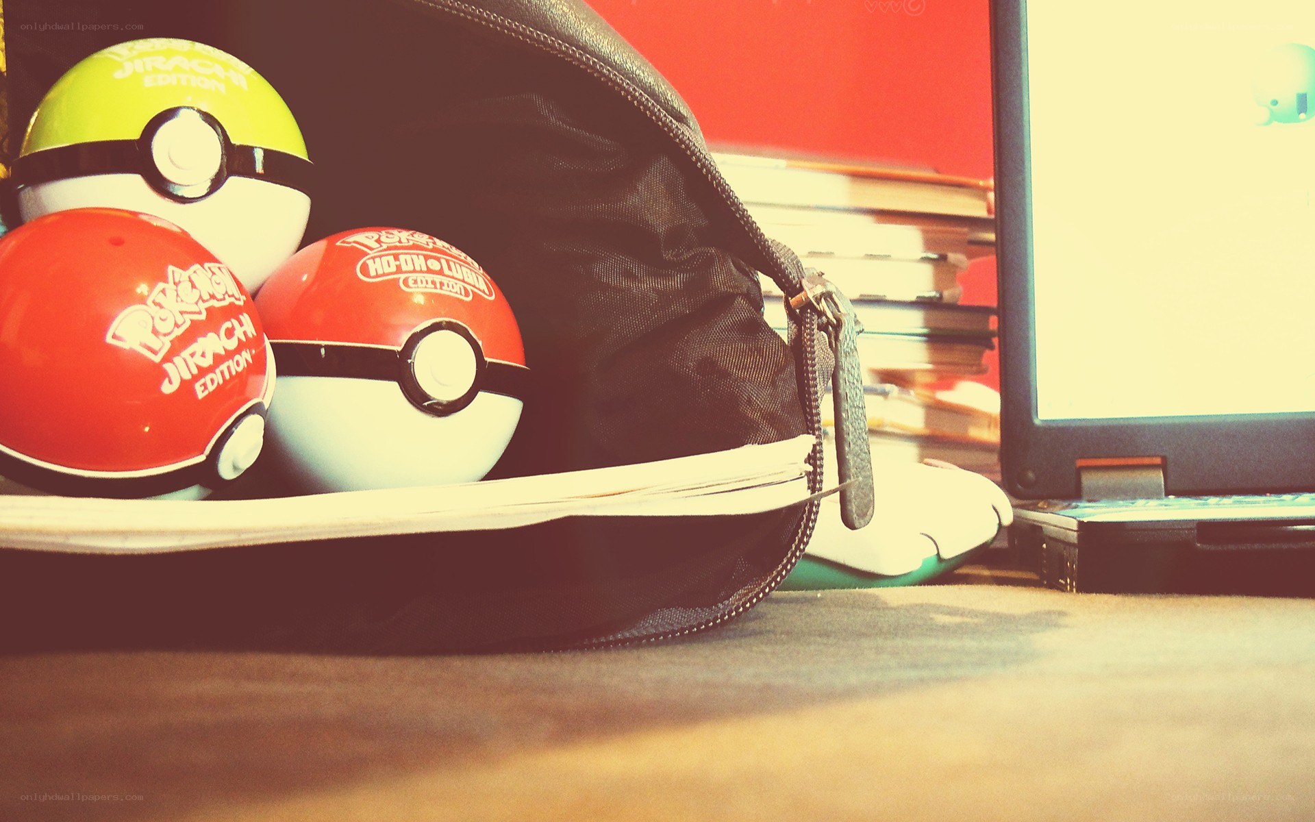 Pokémon balls in a bag