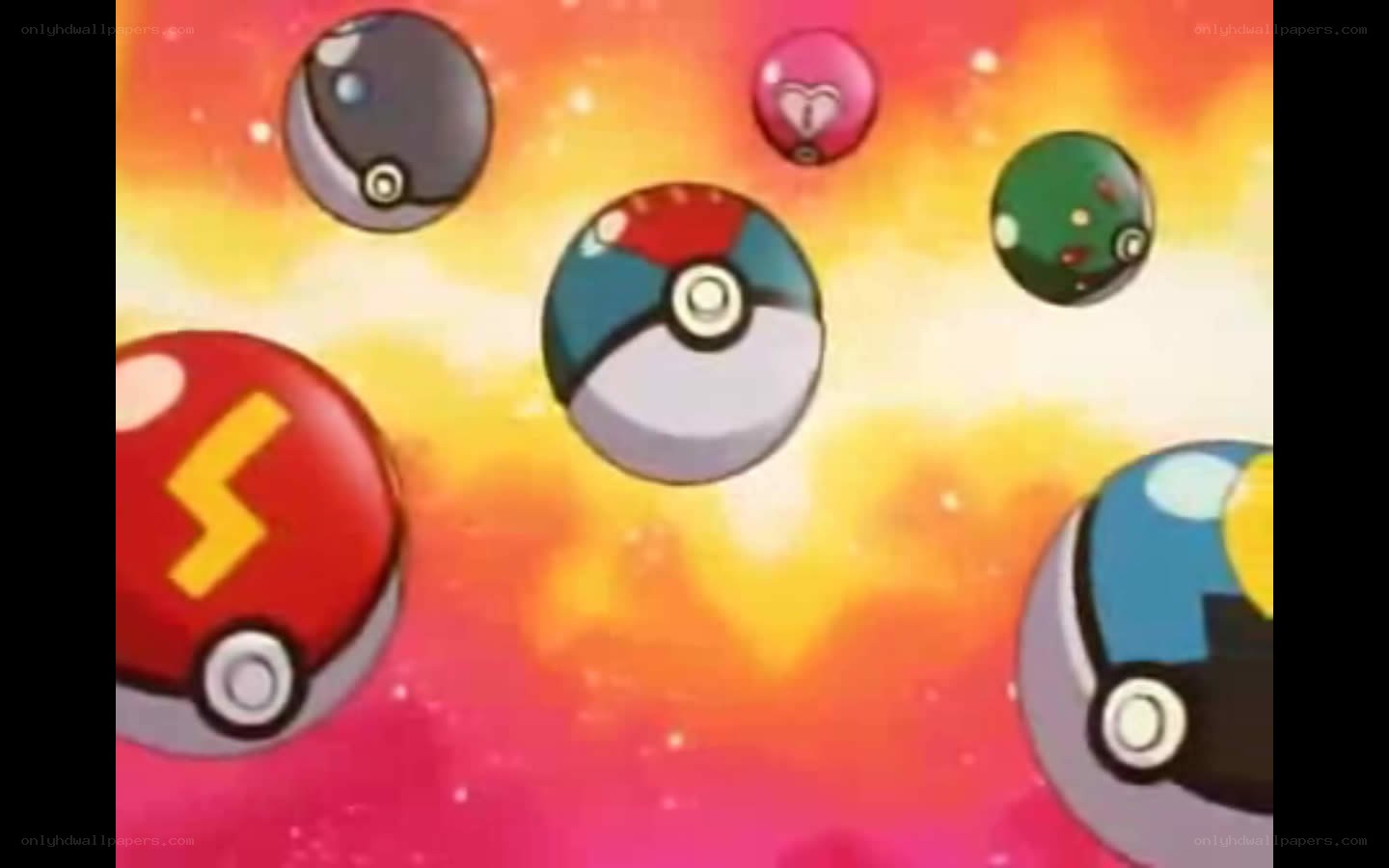 Pokémon balls in space