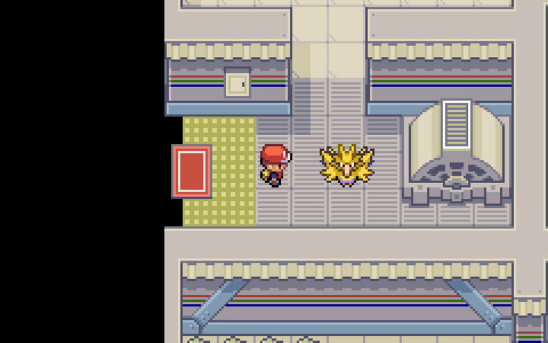 Pokémon battle in a building