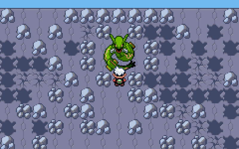 Pokémon battle in a cave