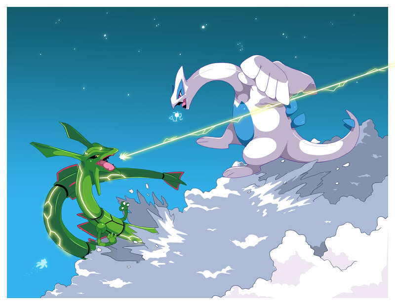 Pokémon battle in the sky