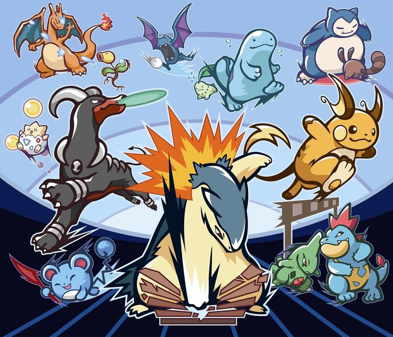 Pokémon battle scene