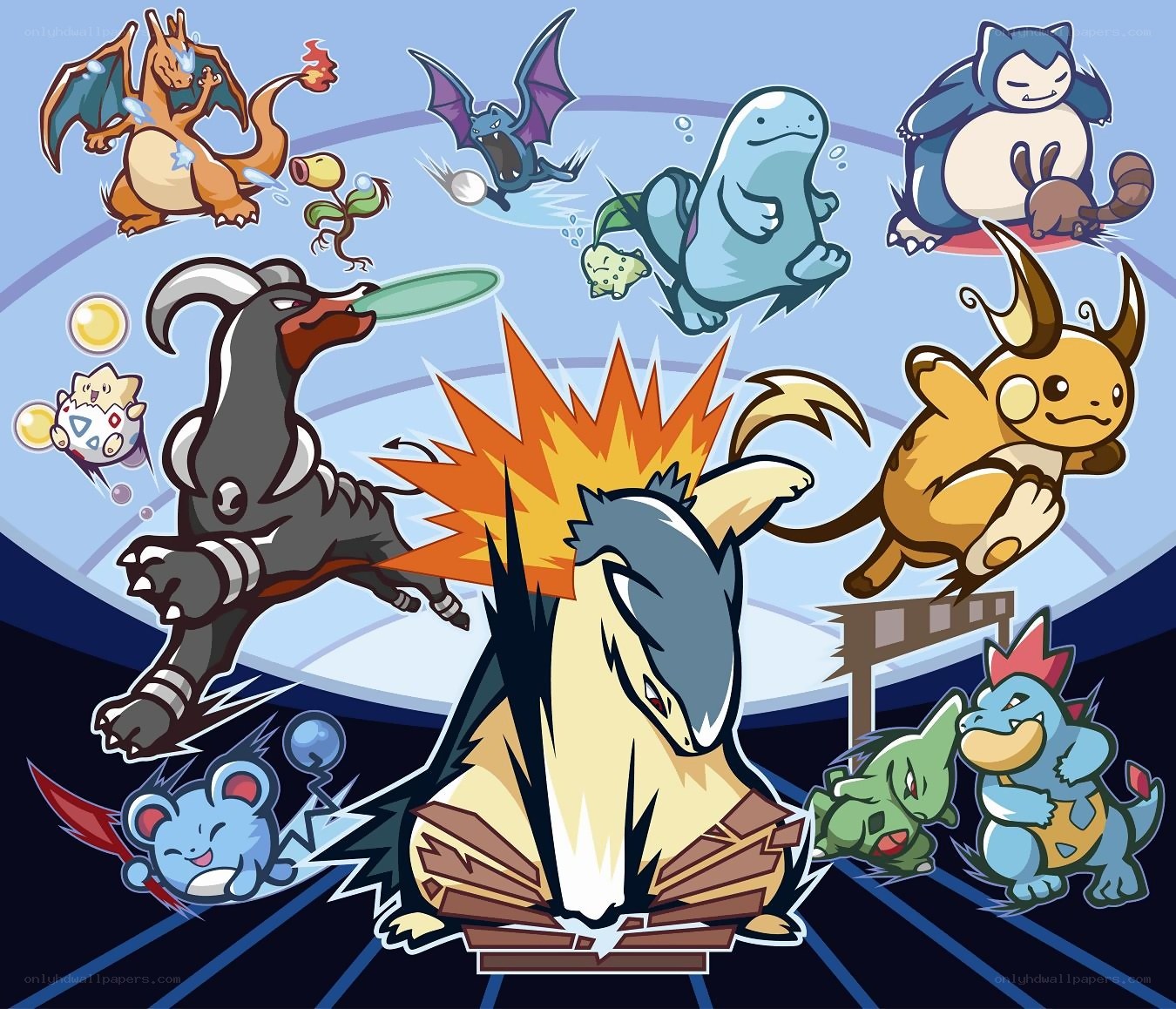 Pokémon battle scene