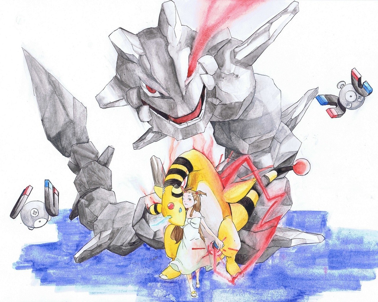 Pokémon battle scene