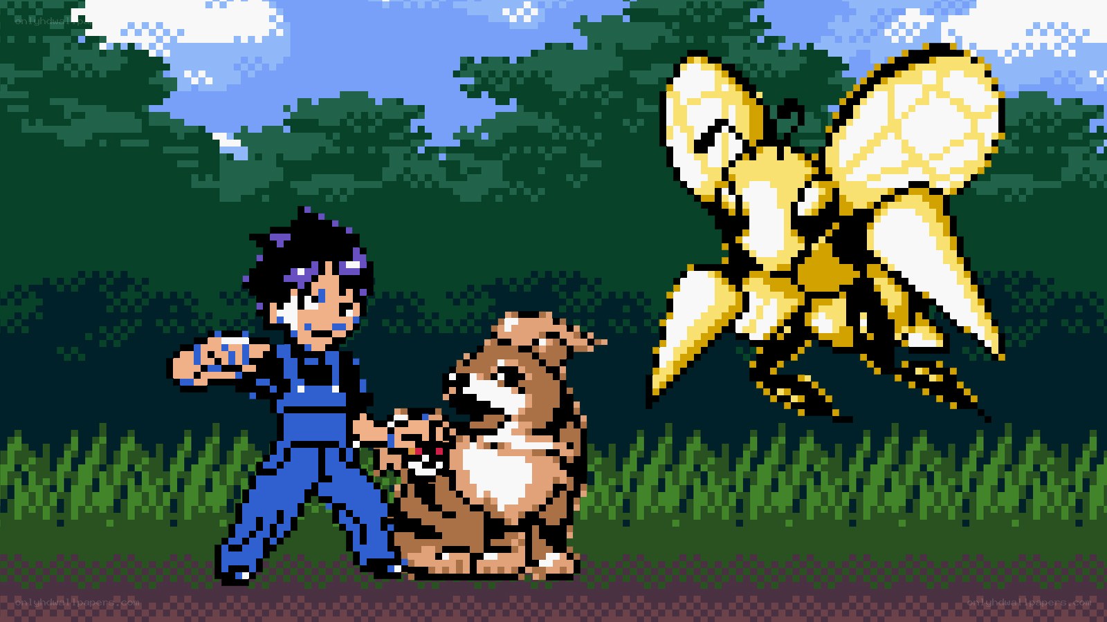 Pokémon battle scene
