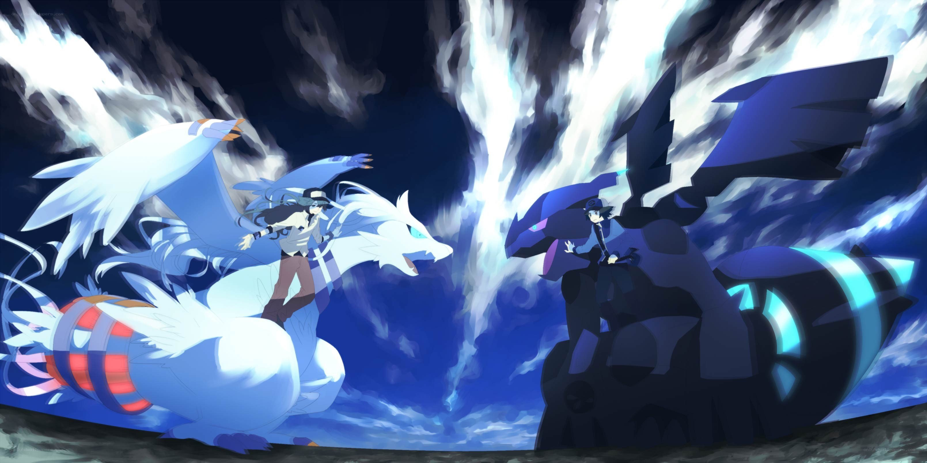 Pokémon battle scene