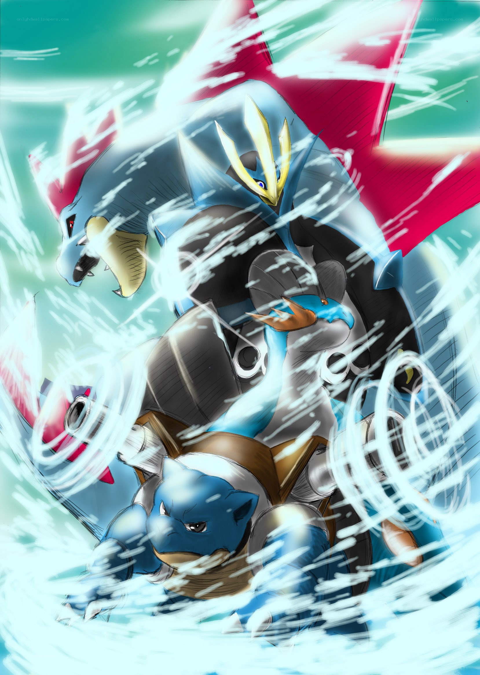 Pokémon battle scene