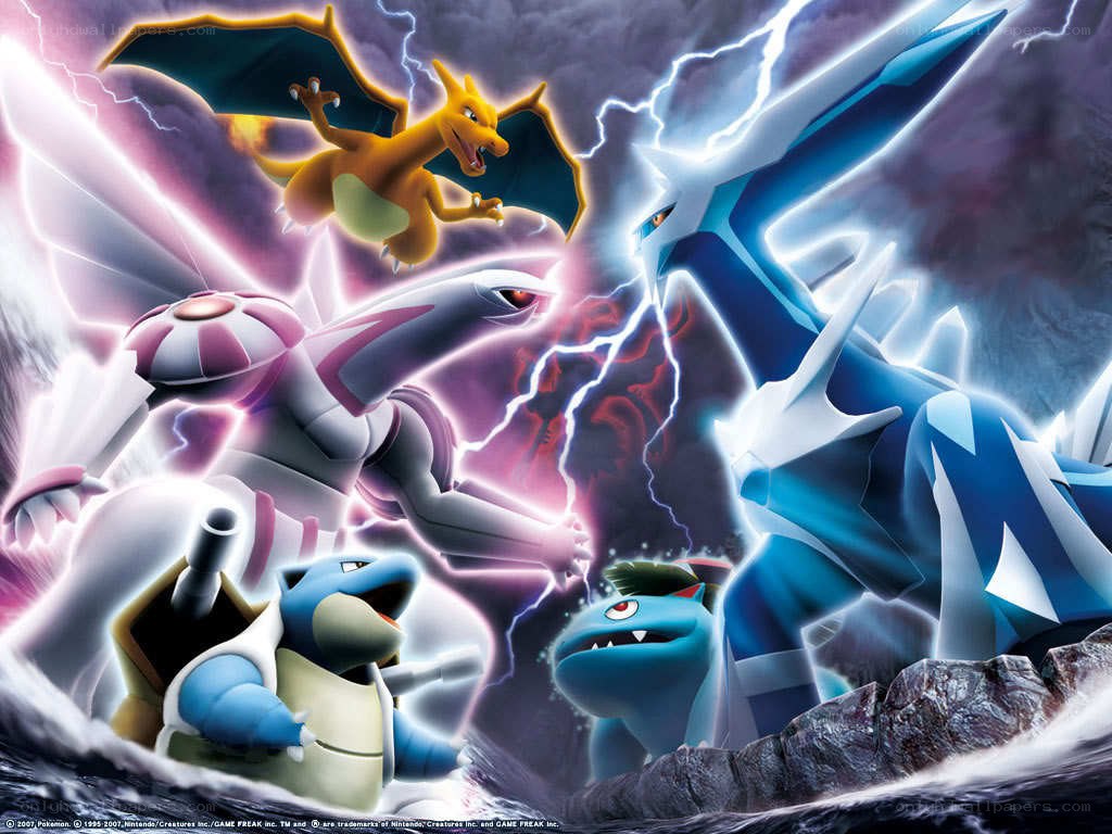Pokémon battle scene