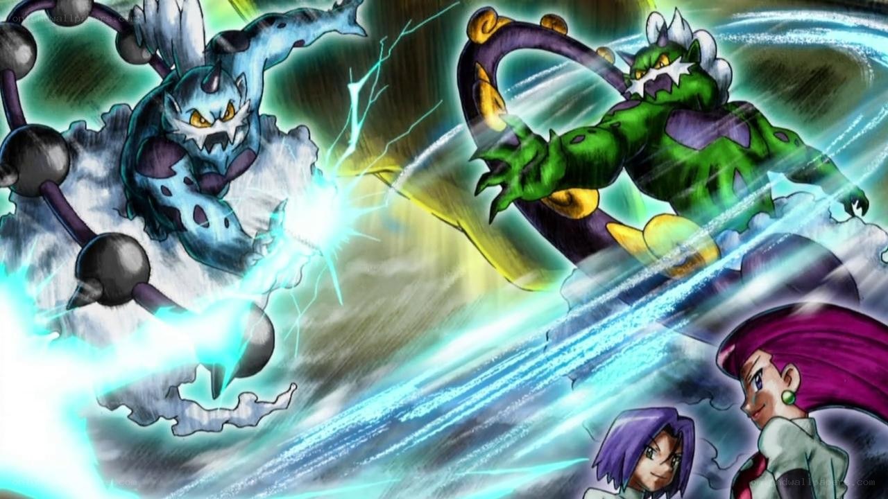 Pokémon battle scene