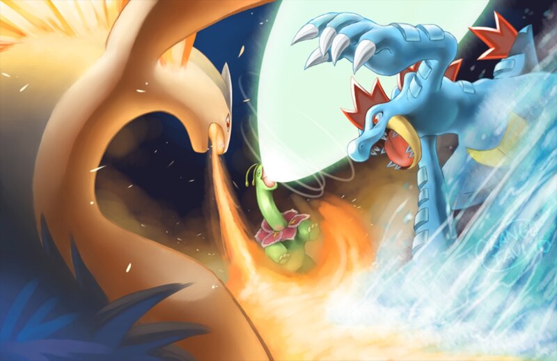 Pokémon battle scene