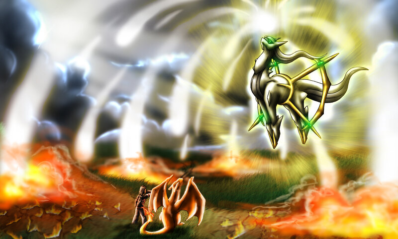 Pokémon battle scene