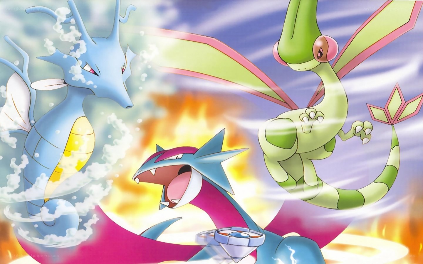 Pokémon battle scene