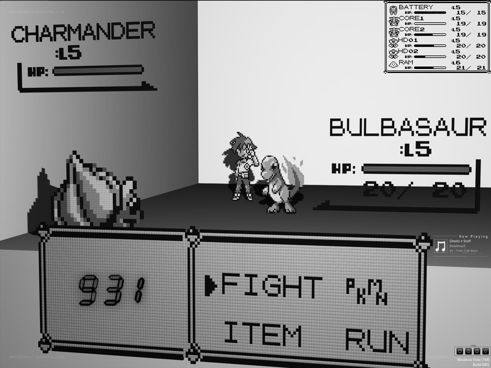 Pokémon battle scene