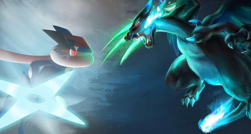 Pokémon battle scene