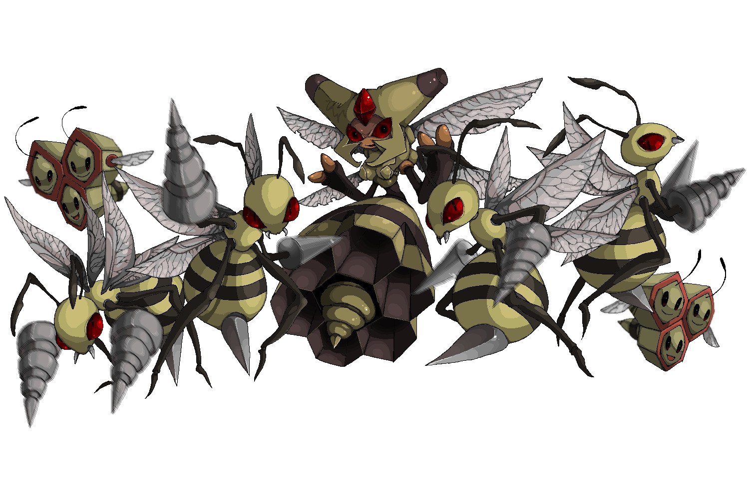 Pokémon Beedrill and its evolution line