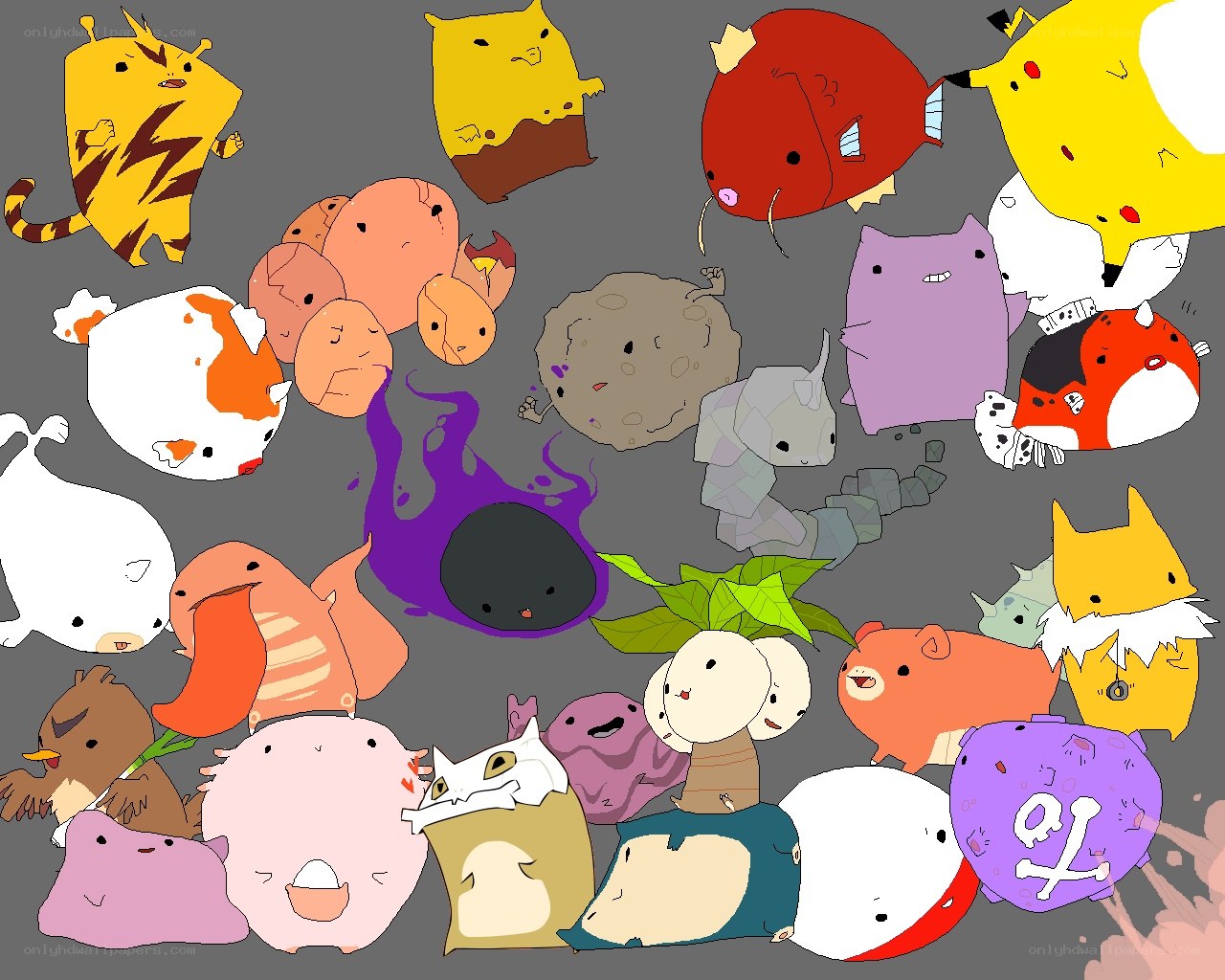 Pokémon character collage