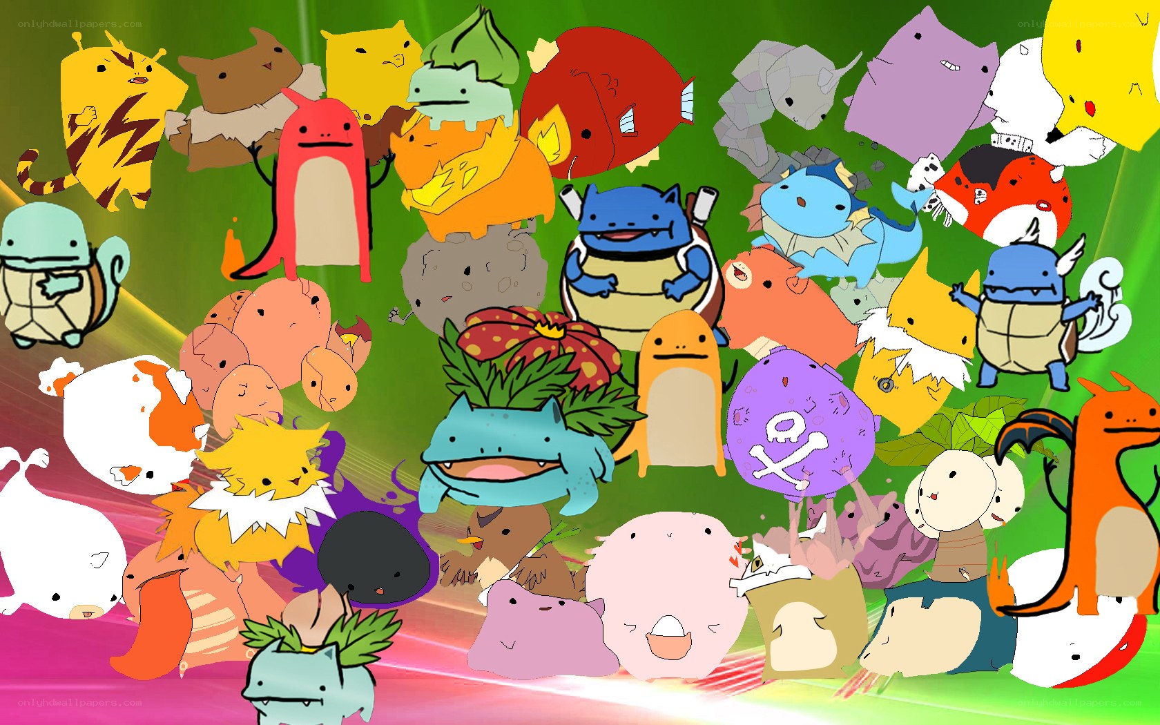 Pokémon character collage