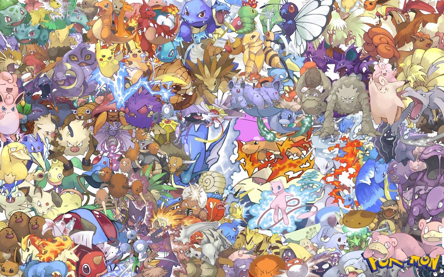 Pokémon character collage