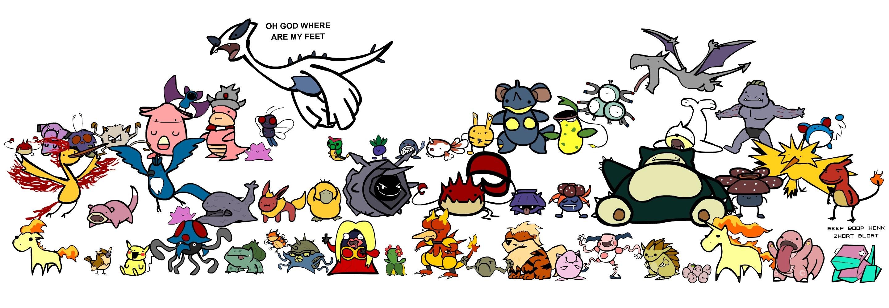 Pokémon character collage