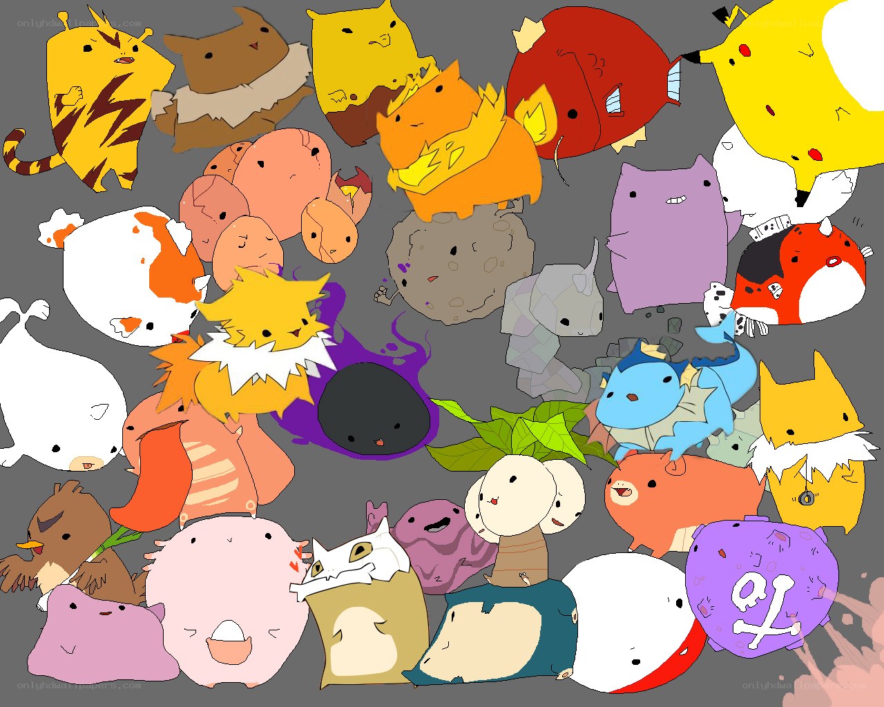 Pokémon character collage