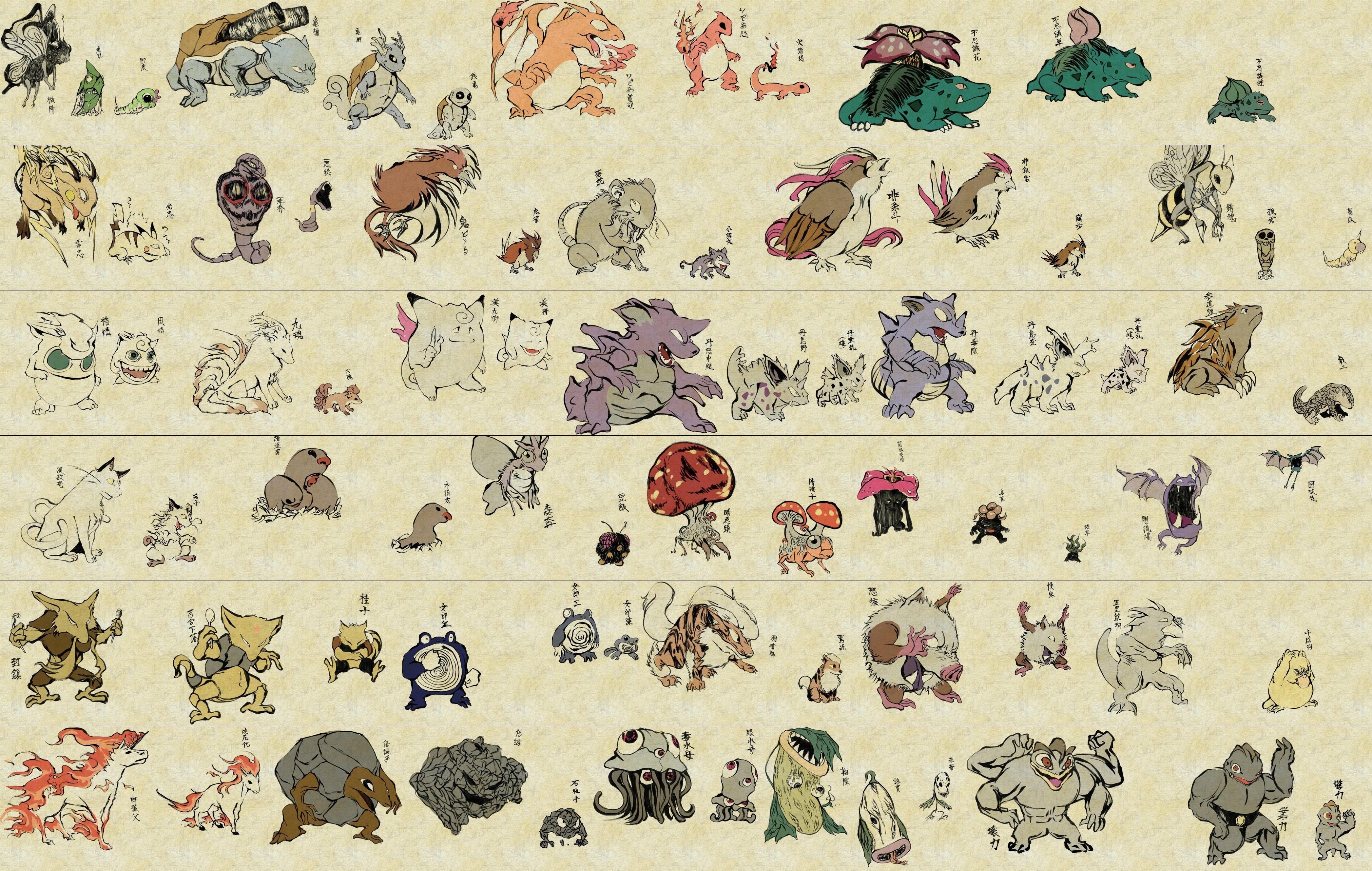Pokémon character lineup