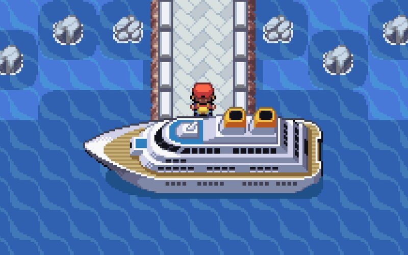 Pokémon character on a cruise ship