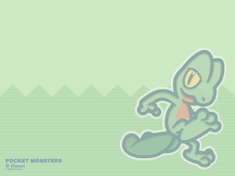 Pokémon character on green background
