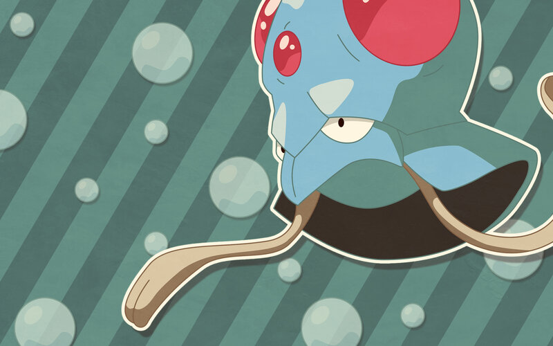 Pokémon character underwater