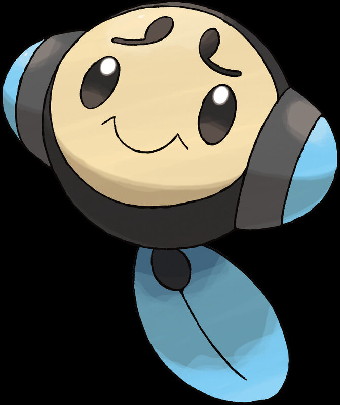 Pokémon character with headphones