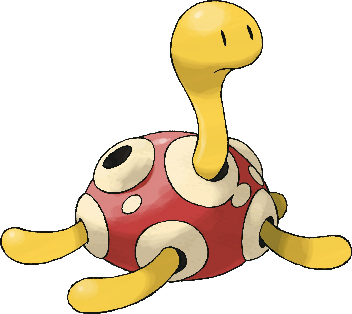 Pokémon character with red shell