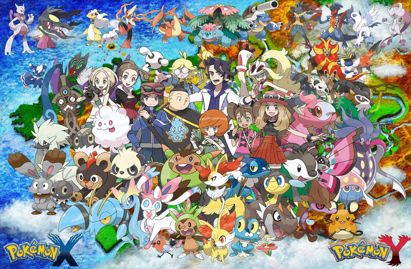 Pokémon Characters and Trainers — Blue, Colorful