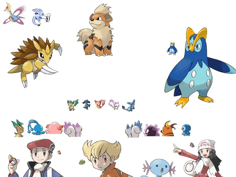 Pokémon Characters and Trainers — Blue, Playful
