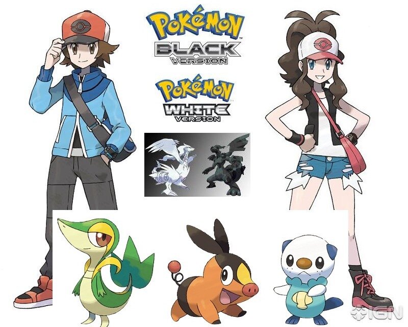 Pokémon Characters and Trainers — White, Playful