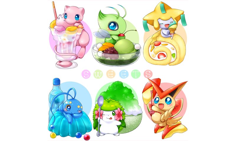 Pokémon Characters as Desserts
