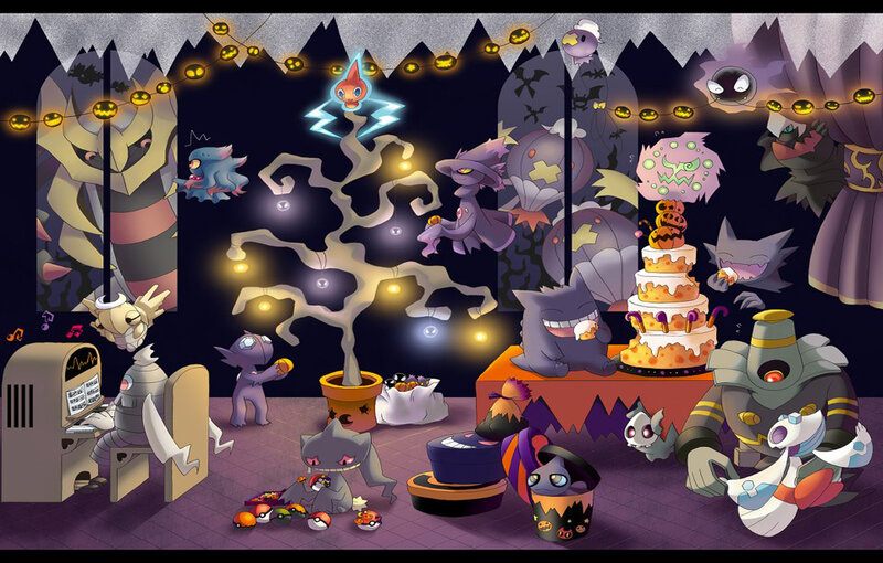 Pokémon Characters at Party