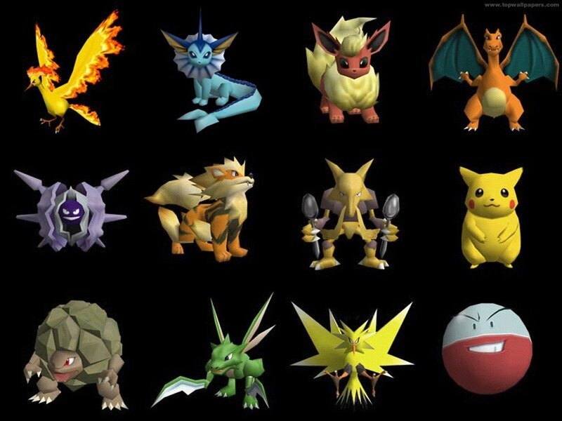 Pokémon Characters — Black, Neutral